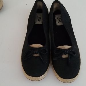 UGG LADIES CANVAS FLAT SHOES